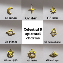 Load image into Gallery viewer, Build your own eclipse necklace - Gold 5 charms