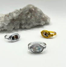 Load image into Gallery viewer, Crystal wire wrapped ring - Style 2