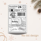 North Pole special delivery labels