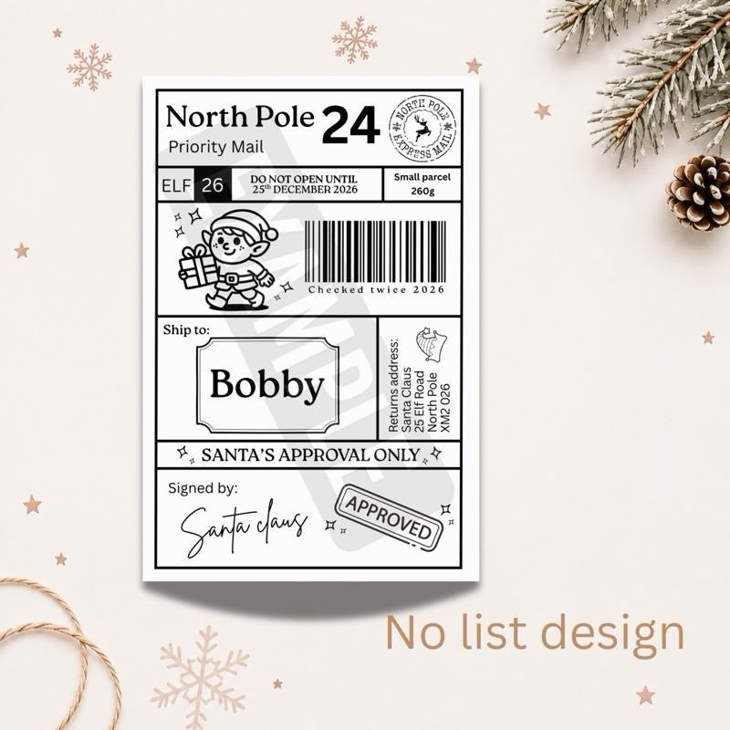 North Pole special delivery labels