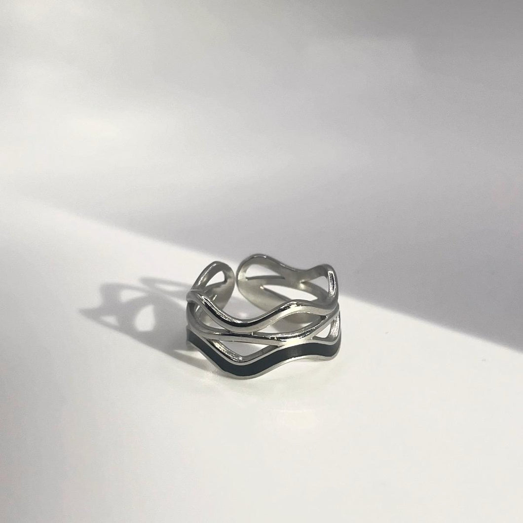 Silver lining ring