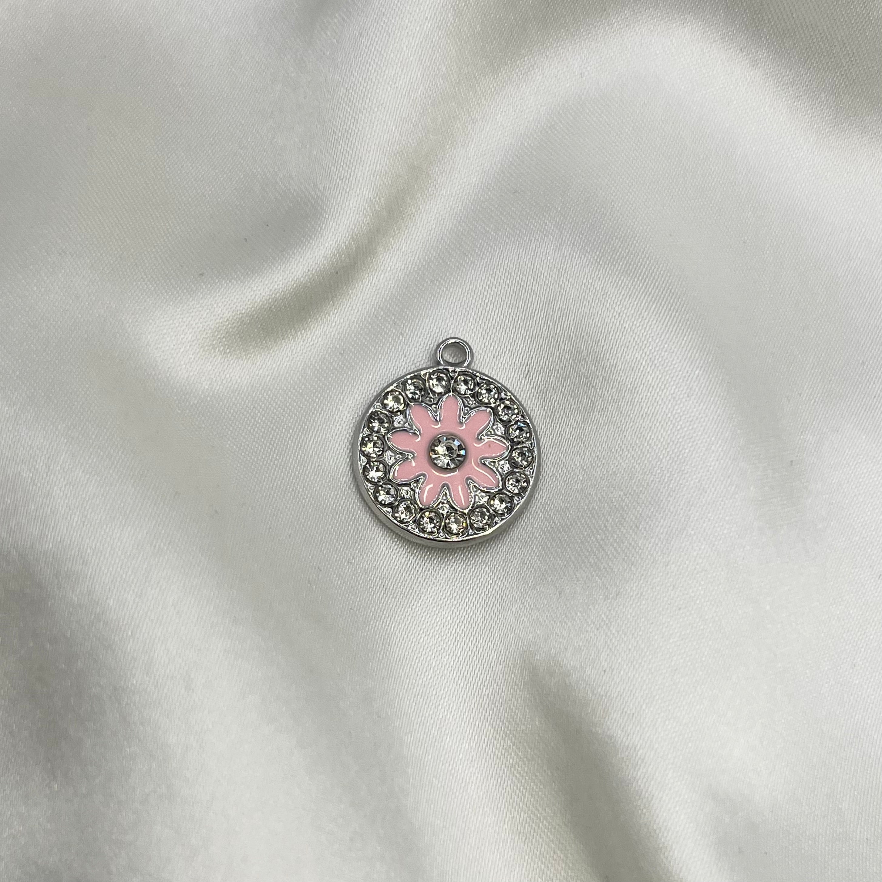 Pink flower charm
