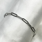 Eclipse paper chain silver bracelet