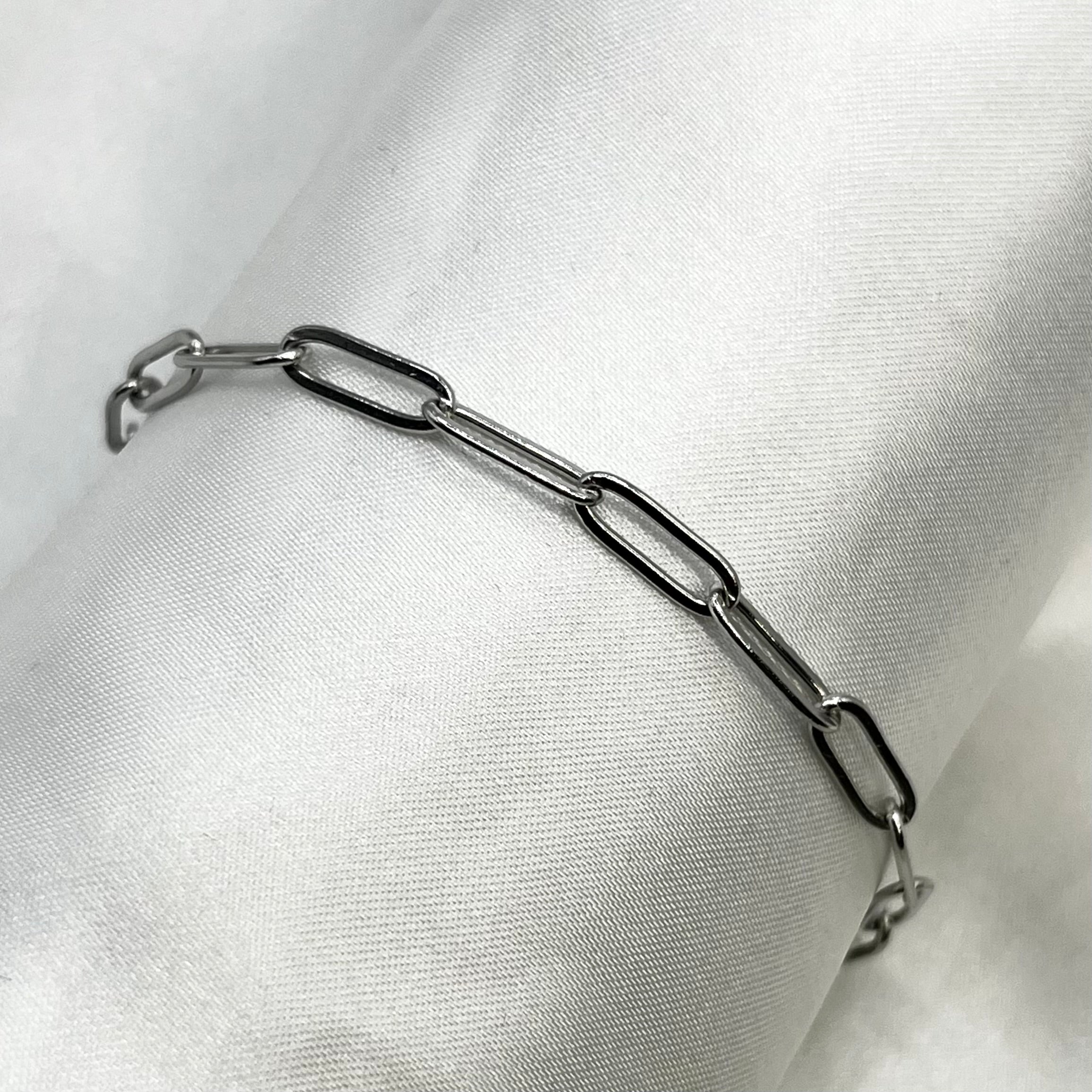 Eclipse paper chain silver bracelet