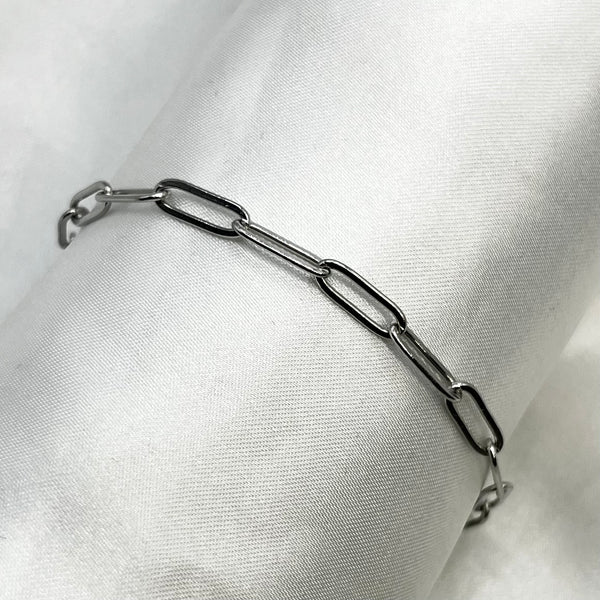 Eclipse paper chain silver bracelet