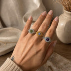 Nest-Stone Crystal wrapped ring