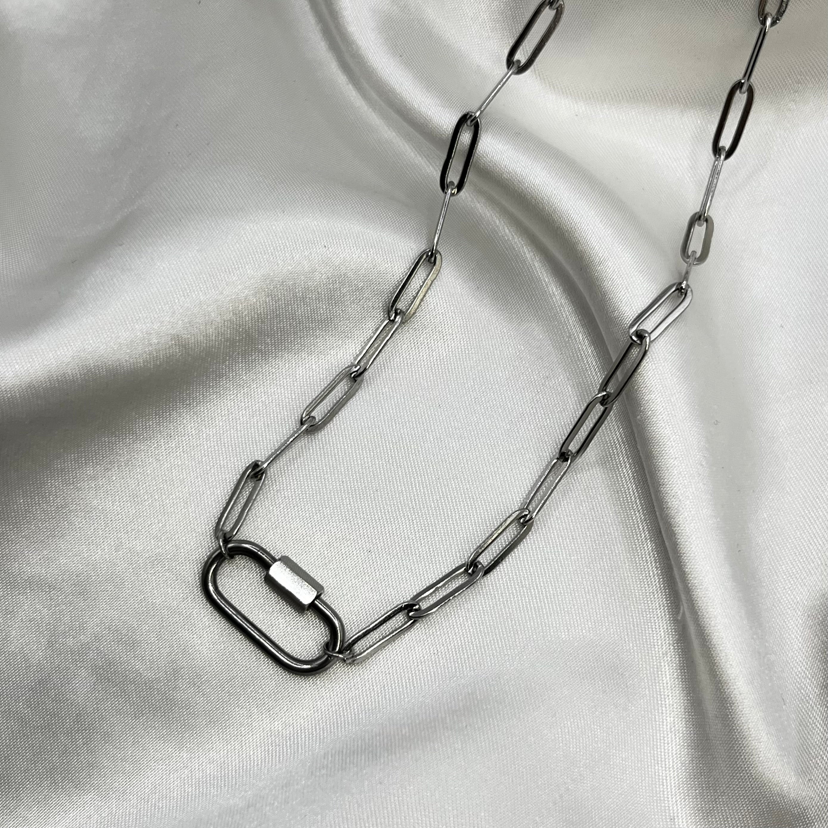 Carabiner silver chain