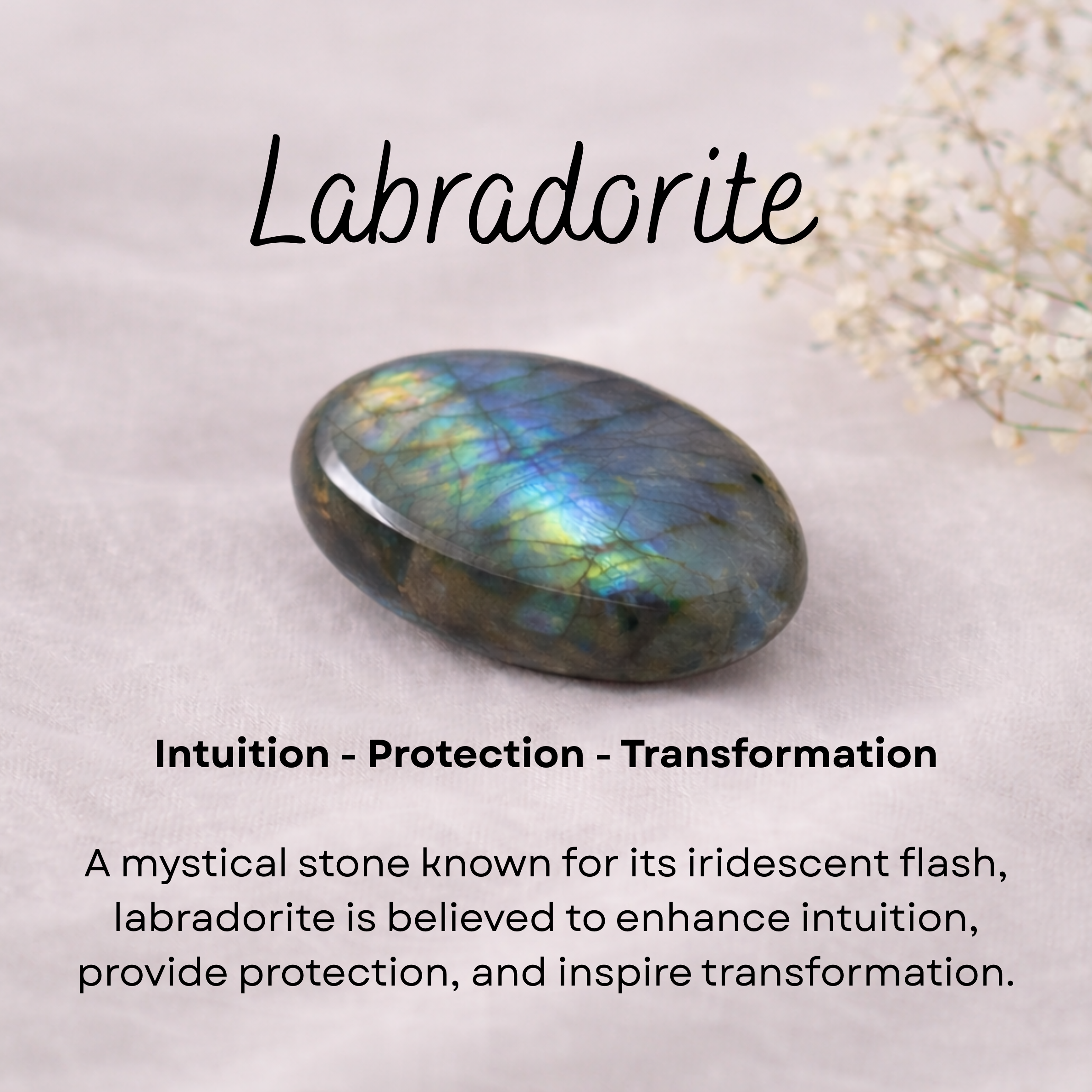 Labradorite Crystal charm