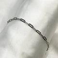 Eclipse paper chain silver bracelet small links
