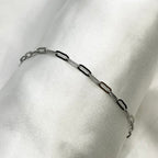 Eclipse paper chain silver bracelet small links