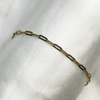 Eclipse paper chain gold bracelet small links