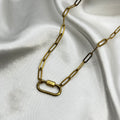 Carabiner gold chain