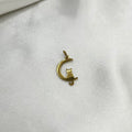 Cat moon charm gold