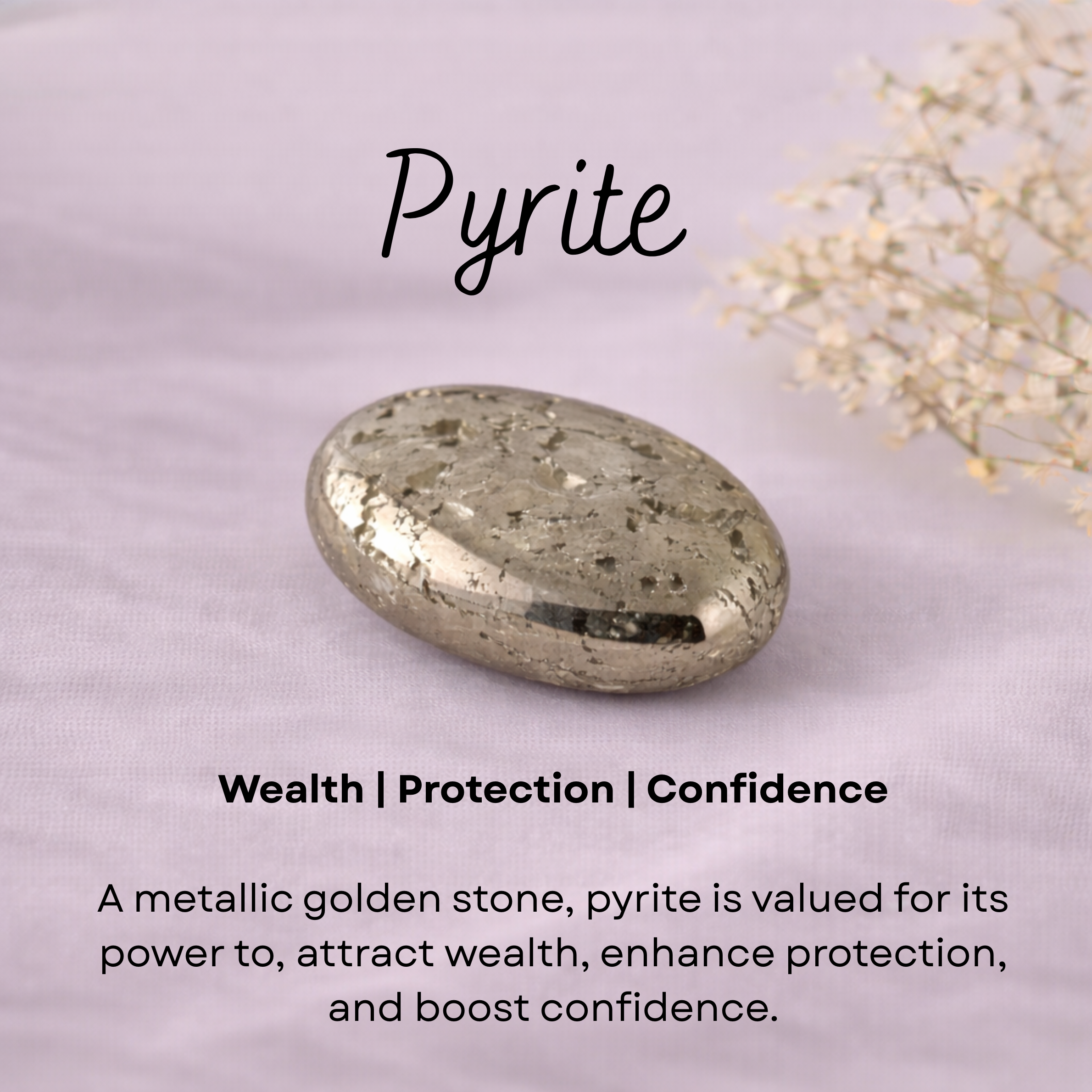 Pyrite crystal charm