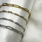 Eclipse paper chain silver bracelet