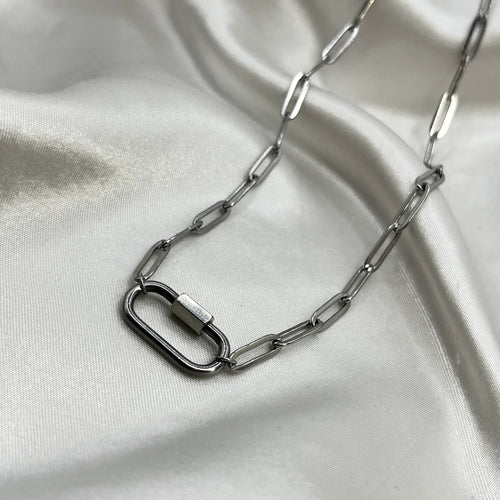 Carabiner silver chain
