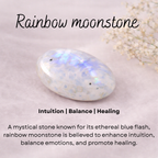 Rainbow moonstone crystal charm