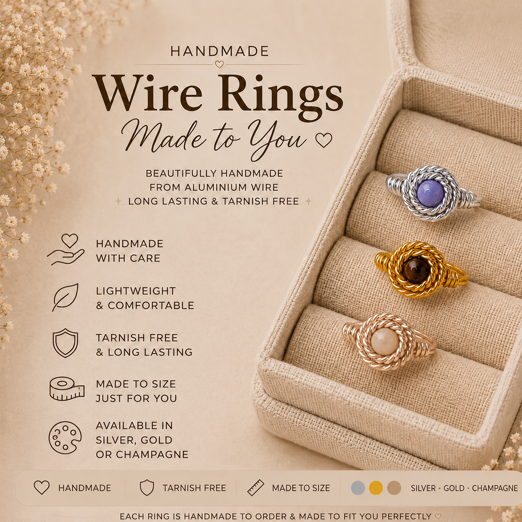Nest-Stone Crystal wrapped ring