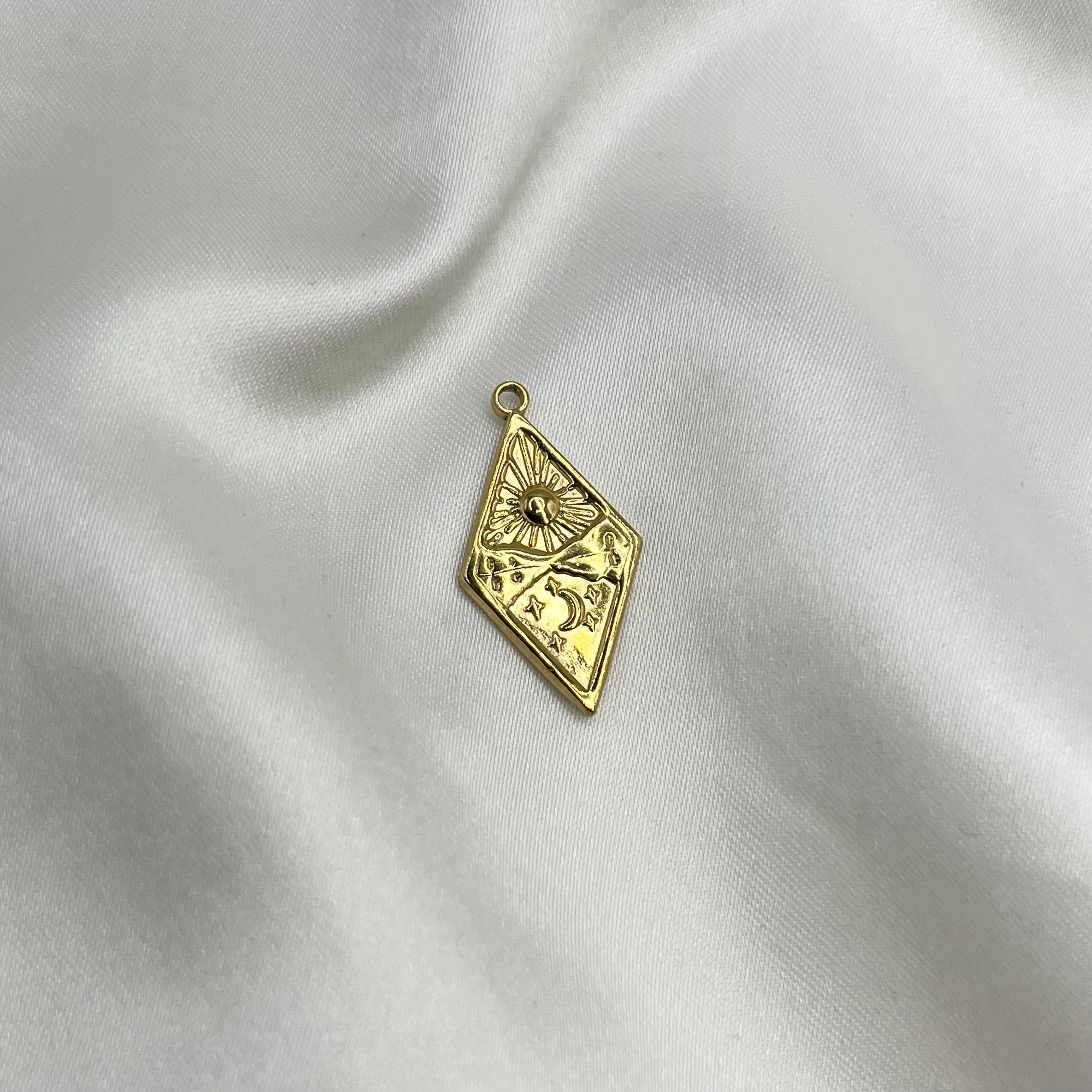 Diamond gold charm