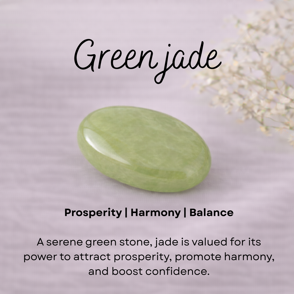 Green jade crystal charm
