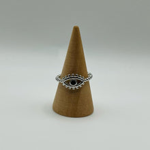 Load image into Gallery viewer, Evil eye ring silver
