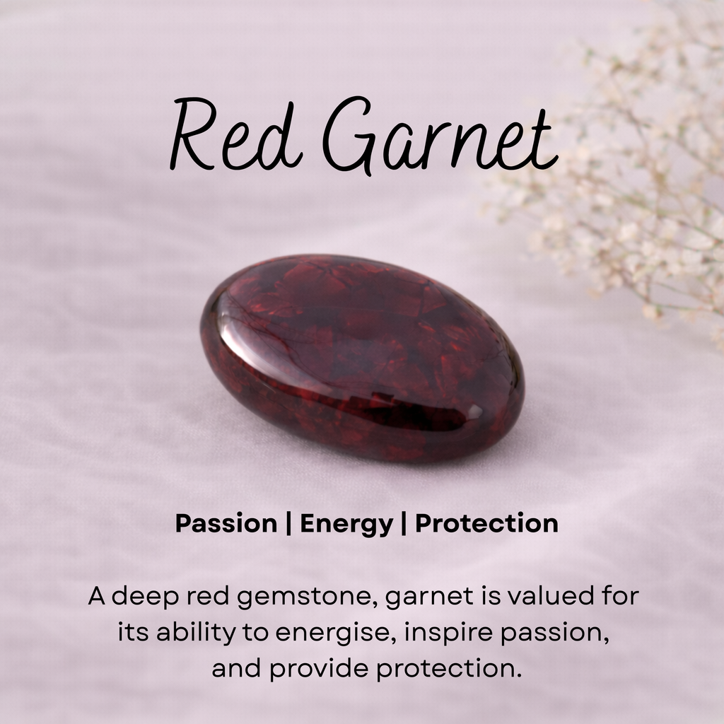 Red garnet Crystal charm