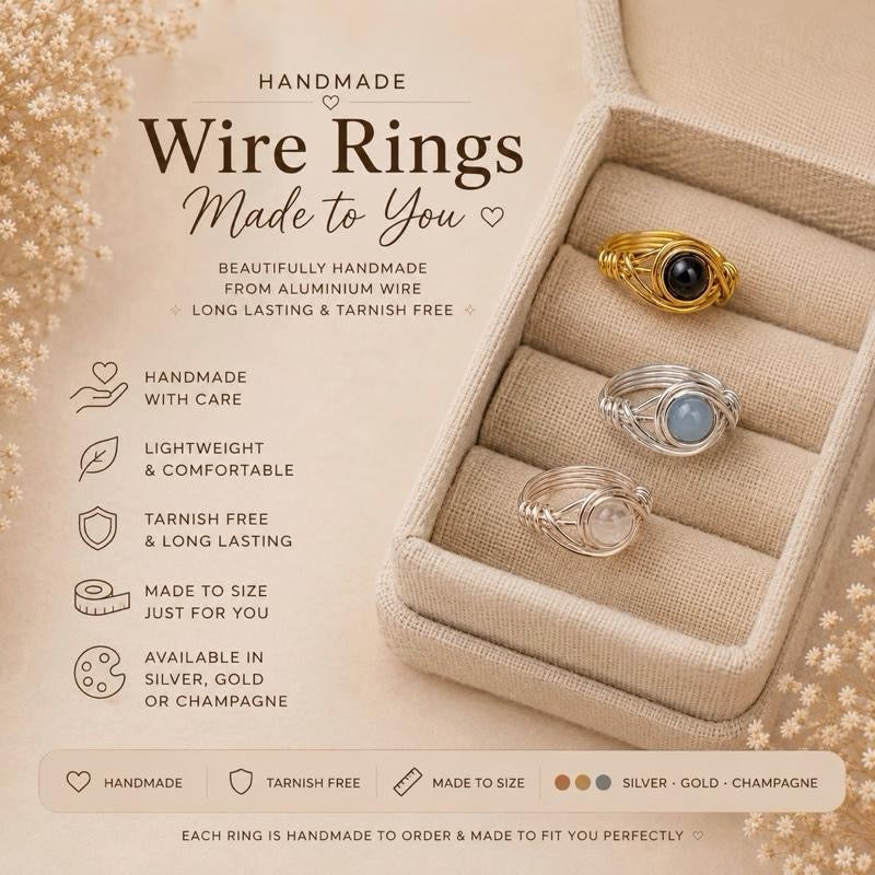 Aura double wrap crystal ring
