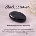 Black obsidian crystal charm