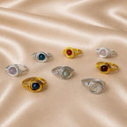 Nest-Stone cryatl wrapped ring