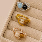 Heart wire wrapped ring