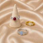 Twist Crystal bead handmade wire ring