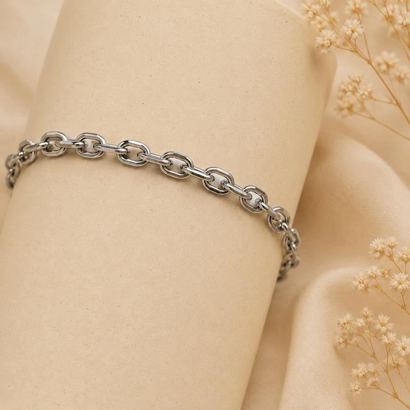 Rolo chain silver bracelet