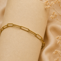 Eclipse paper chain gold bracelet